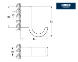 MEDIDAS COLGADOR SELECTION GROHE